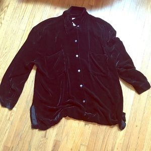 Silk Black Velvet Blouse